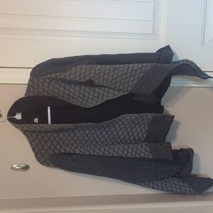 Artsy, navy, draped wool-blend cardigan, A. Ida